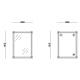 Дзеркало настінне ZERIX FONTE MRZ10-60x80-REVERSE прямокутне з декором (ZX5640)