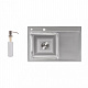 Набор 2 в 1 Lidz кухонная мойка H7851L 3.0/0.8 мм Brush + дозатор для моющего средства