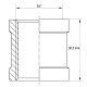 Муфта Koer KF.C08.WN - 3/4" без нікелю (MX1492)