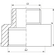 Перехідник (коннектор) 1/2 "х3 / 4" (хром) Koer KF.A0608.CHR (KF0138)