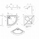 Душевой поддон Qtap Uniarc 308815 80х80 см + сифон