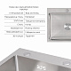 Акційний набір Lidz: мийка H6050 інтегрована Brushed Steel 3,0/1,0 мм + Змішувач Aria для кухні з гнучким виливом (k35) Grey
