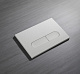 Панель змиву KOER KT-0608-03 240x160x10mm пластикова, кнопка закруглена (колір білий) (KR6123)