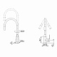 Змішувач для кухні Brinex Pure 015F3 з гнучким виливом   Nickel/Black BRIPUR015F3NKB