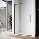 Двері у нішу Walk-In розсувні KOER SR SD07-120x200-R-TR-07 прозоре скло EASY CLEAN 8мм графіт (KR5775)