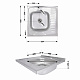 Кухонна мийка Brinex 6060-L 0,6 мм Satin (BRIN6060LSAT06)