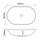Раковина накладна MIXXUS PREMIUM WAVE-0105 WHITE-BLACK 620х360х160mm (MP6558)
