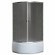 Душова кабіна з високим піддоном MIXXUS PLAIN SCT01-90x90x195-GR SATIN сіре тоноване скло 4мм (MI6895)
