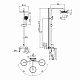 Душова система універсальна Lidz Nexus 1030 (k35) на три споживачі (з виливом)  LDNEX1030NKS49189 Nickel