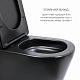 Комплект 2 в 1: підлоговий унітаз Qtap Scorpio Matt Black QT14226088AMB + набір гігієнічного душу Lidz Aria Black LDARI110BLA43394