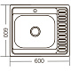 Мийка кухонна Zerix Z6060L-06-160E (Satin) (ZM0568)
