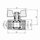Кран кульовий Thermo Alliance Standart 3/4" ВР для газу (метелик) SD602NG20PN40