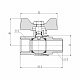Кран кульовий Thermo Alliance Forte 1/2" ВЗ для газа (метелик) SF607G15