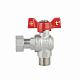 Кран кульовий з накидною гайкою SD Forte1/2" ВЗ для води кутовий SF224W15