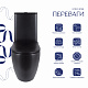 Унітаз підлоговий Qtap Robin Ultra Quiet безобідковий з сидінням Soft-close MATT BLACK QT13226083AMB