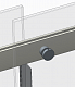 Двері у нішу розсувні KOER SR SD01-120x200-TR-07 прозоре скло EASY CLEAN 8мм графіт (KR5378)