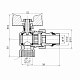 Кран Американка Thermo Alliance Standart з антипротіканням кутовий 1/2 PN40 конус SD901NW15PN40