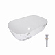 Раковина накладна Qtap Robin 600x390x150 мм, Marble, прямокутна, з донним клапаном QTROB188MR49788