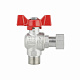 Кран кульовий з накидною гайкою SD Forte1/2" ВЗ для води кутовий SF224W15