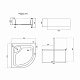 Душовий піддон Lidz KAPIELKA ST80x80x41 см з панеллю