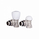 Комплект радіаторних кранів Thermo Alliance Standart 1/2" ВН кутовий TAS232W15