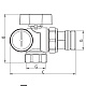 Кран з американкою "антипротечка" з термометром Koer KR.1033-Gi - 1'' (KR2894)