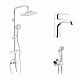 Набор 3 в 1 душова система Kroner Armada-C064K + змішувач Armada-C010 + змішувач Bidet-C082