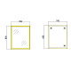 Дзеркало настінне ZERIX FONTE MRZ09-70x85-REVERSE GOLD прямокутне в золотій рамі (ZX5639)