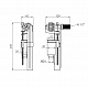 Наливний клапан для бачка унітаза NM з боковим підведенням 1/2"