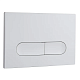 Панель змиву KOER KT-0608-03 240x160x10mm пластикова, кнопка закруглена (колір білий) (KR6123)