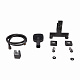 Змішувач для ванни Qtap Gemini (з душовим гарнітуром) QTGEM259GMB45684 Gunmetal Black PVD