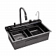 Кухонна мийка Kroner KRP Schwarze - SET7545F3HM PVD (3.0/0.8 мм)