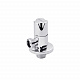Кран приладовий для підключення Karro 1/2"х1/2" ЗЗ хромований KR-03112А