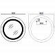 Дзеркало MIXXUS PLAIN MC02-80-CASE з LED Touch, Anti-fog, димером, рег. яскравості, годинником (MI7158)