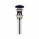 Донний клапан для раковини Qtap PU03O 225х70х70 Matt black з переливом