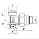 Кран радіаторний Roho R5251-050 - 1/2" кутовий (антипротікання) (RO1016)
