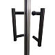 Душова кабіна без піддону KOER SR SC03-90x90x200-TR-07 прозоре скло EASY CLEAN 6мм графіт (KR5359)
