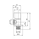 Кран приладовий для підключення Karro 1/2"x3/4" ЗЗ хромований KR-3120 New