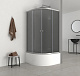 Душова кабіна з високим піддоном MIXXUS PLAIN SCT01-90x90x195-GR SATIN сіре тоноване скло 4мм (MI6895)