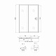 Душові двері в нішу Qtap Taurus CRM2013-14.C6 130-140x200 см, скло Clear 6 мм, покриття CalcLess