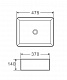 Раковина накладна MIXXUS PREMIUM QUADRO-0101 475х370х140mm (MP6487)