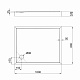 Душовий піддон Qtap Tern 301812C 100x80x12 см + сифон