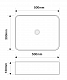 Раковина накладна MIXXUS PREMIUM DIVERSE-0110 MARBLE-BLACK 500х390х130mm (MP6517)