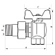 Кран кульовий з американкою кутовий 1/2" ГШМ (NF.941) Nolf (NF2964)