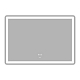 Дзеркало ZERIX MIRRA MR05-100x70 з LED Touch, Anti-fog, димером, рег. яскравості (ZX6060)