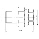 Згін американка 1 "прямий Koer KR.341 (KR0133)