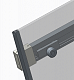 Двері у нішу розсувні KOER SR SD02-120x200-TR-01 прозоре скло EASY CLEAN 8мм хром (KR5384)