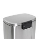 Відро для сміття з плавним закриттям прямокутне MIXXUS BEVEL-TC0112 SS COLOR 12л (колір нержавійка) (MI7087)