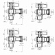 Комплект кутовий кранів Thermo Alliance Standart 1/2"ВН -3/4"ВН з накидною гайкою для підключення котла TAS225RBW1520