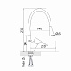Змішувач для кухні Lidz Tani 007F3 з гнучким виливом (k40) LDTAN007F3BCR37649 Chrome/Black
